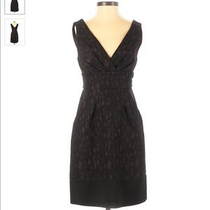 BCBGMaxazria Plunge Black leopard Dress